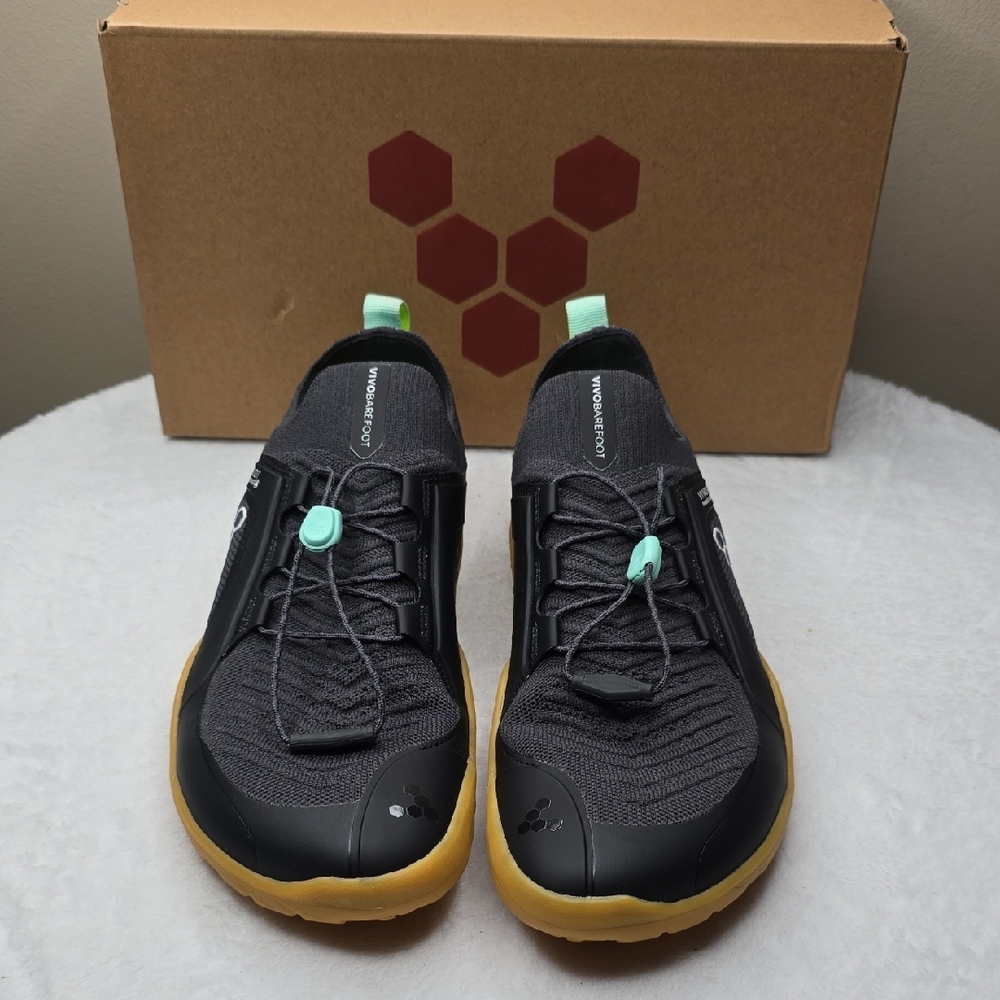 Vivo Barefoot Black and Tan Men's Shoes - Picture 2 of 12